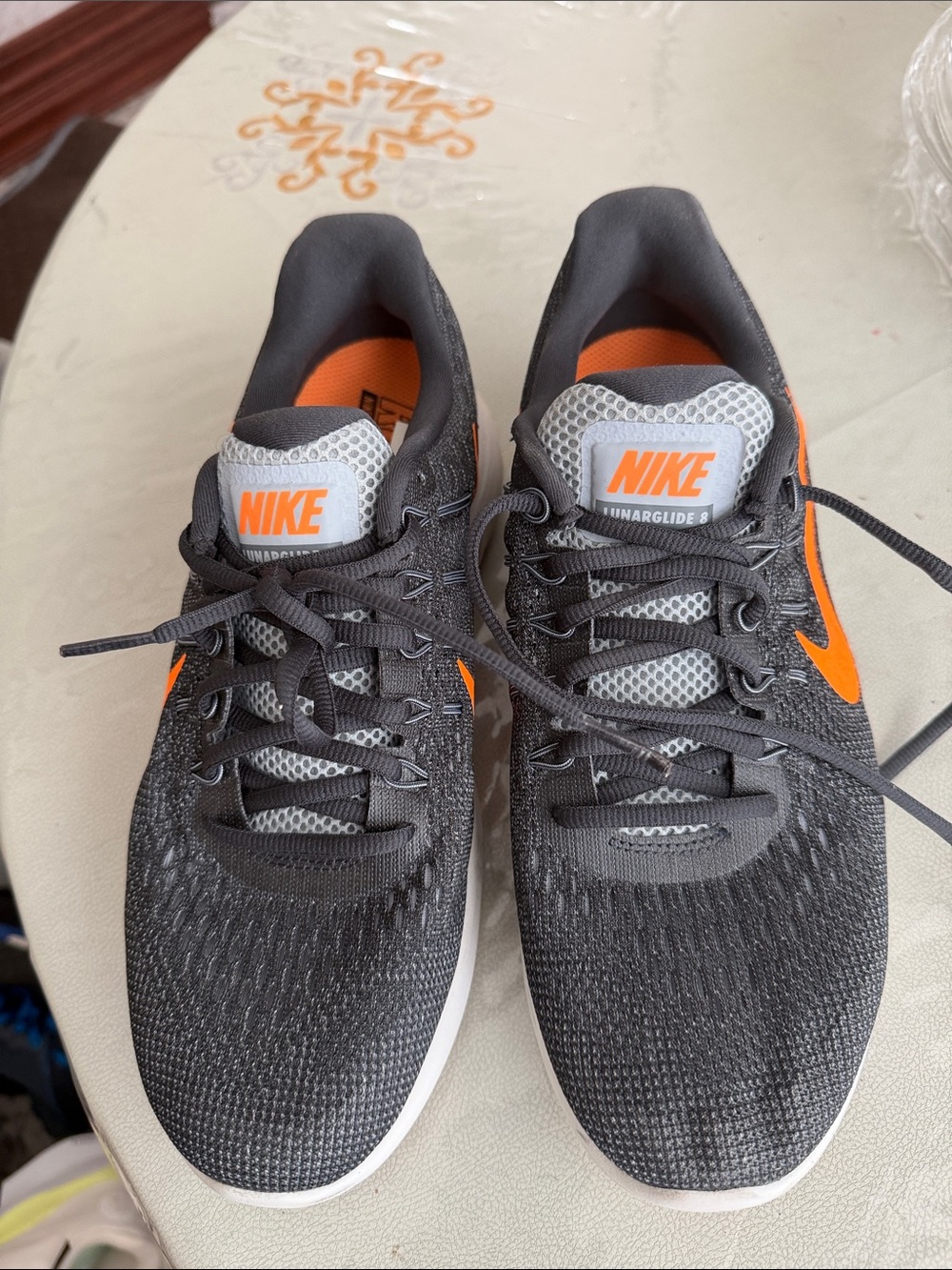 Nike Men’s Black & Orange Lunarglide Athletic Shoes